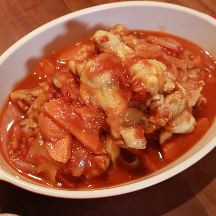 骨付きチキンのトマト煮込み レシピ 作り方 By ココはなちゃん 楽天レシピ